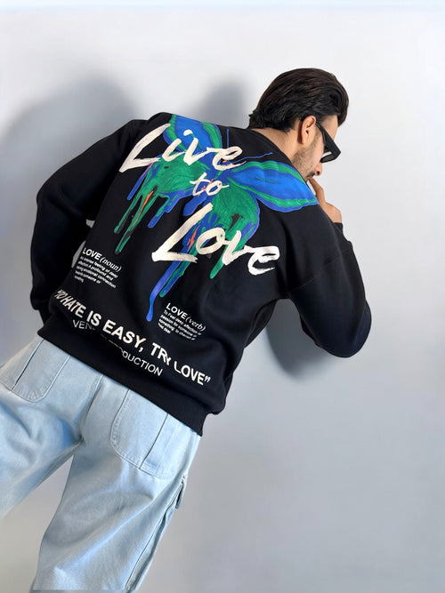 Black Graphic Sweatshirt