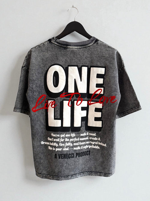 Acid grey life t-shirt