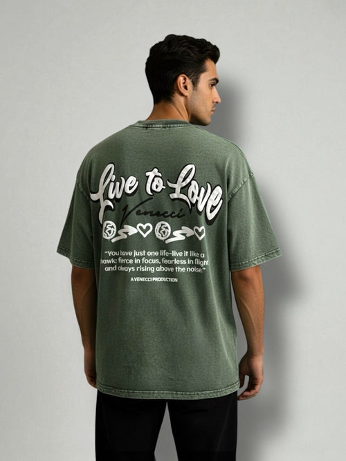 Stone green love t-shirt