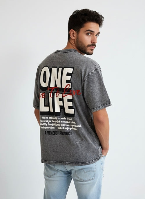 Acid grey life t-shirt