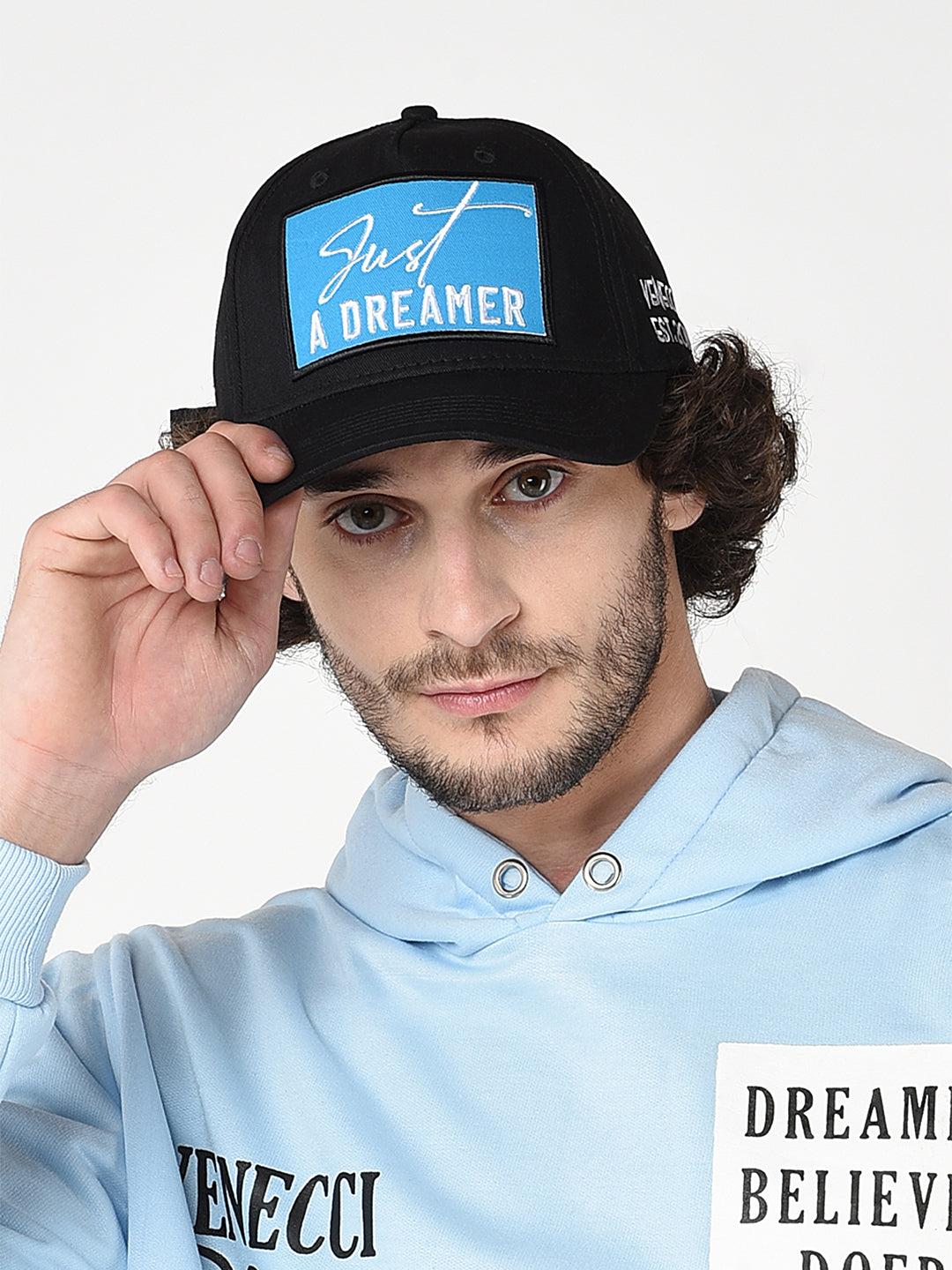 Blue patch baseball cap
