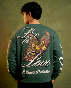Green love sweatshirt