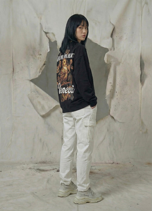 Black owl sweatshirt
