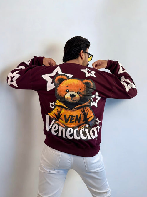 Wine Teddy Sweatshirt