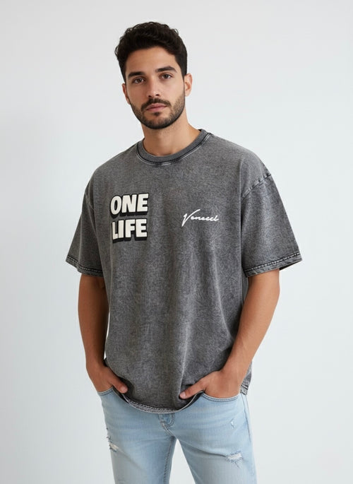 Acid grey life t-shirt