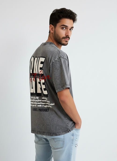 Acid grey life t-shirt