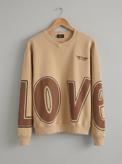 Beige Love Sweatshirt