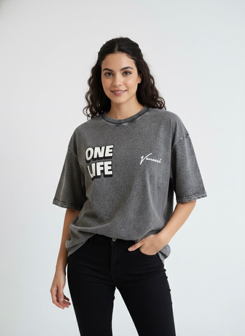Acid grey life t-shirt