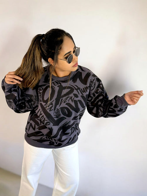 Grey Graffiti Sweatshirt