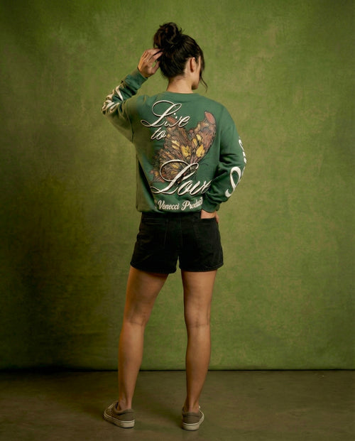 Green love sweatshirt