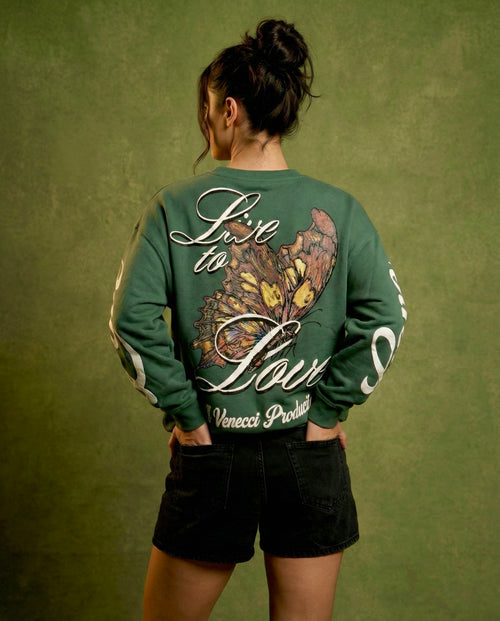 Green love sweatshirt