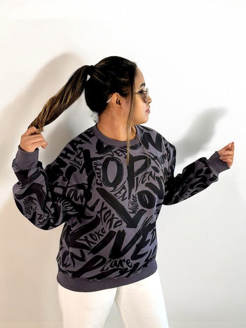 Grey Graffiti Sweatshirt