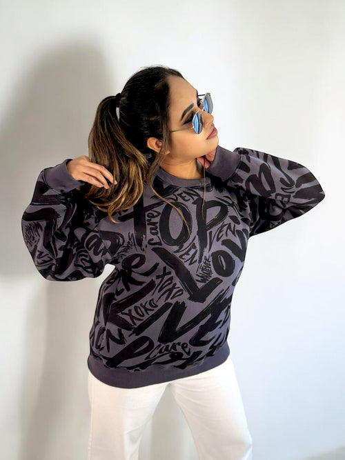 Grey Graffiti Sweatshirt