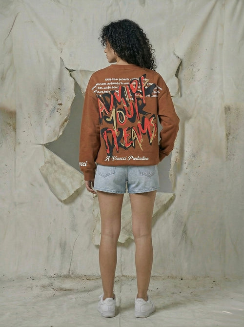 Tan admire sweatshirt