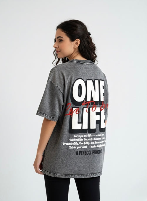 Acid grey life t-shirt