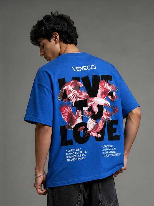 Blue Live to love T-shirt