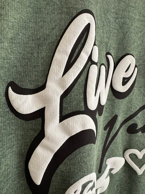Stone green love t-shirt