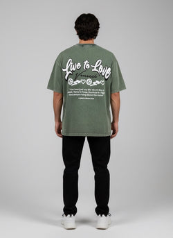 Stone green love t-shirt