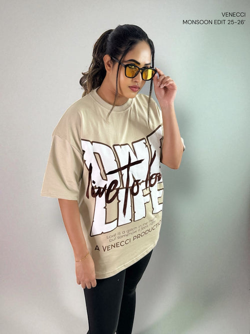 Taupe One Life T-Shirt