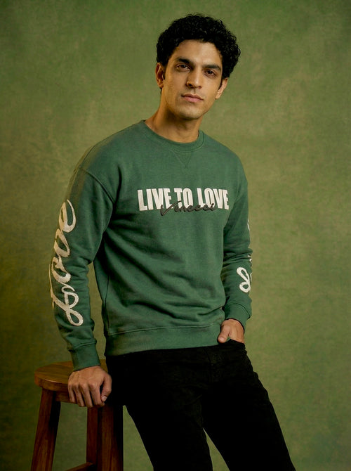 Green love sweatshirt