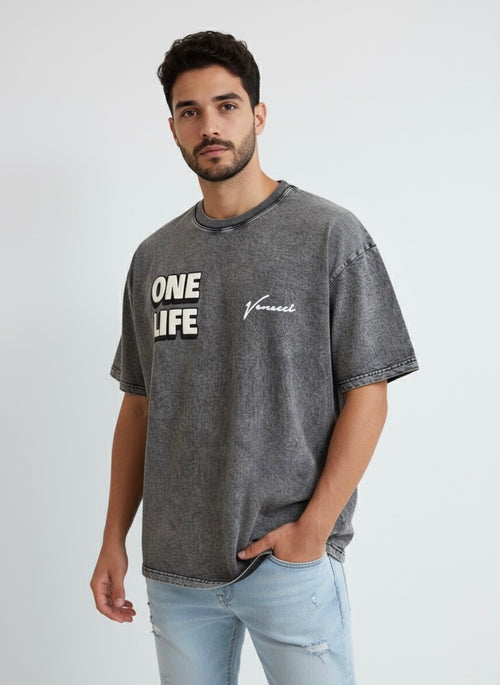 Acid grey life t-shirt