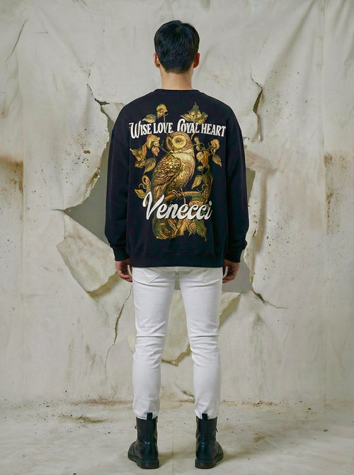 Black owl sweatshirt