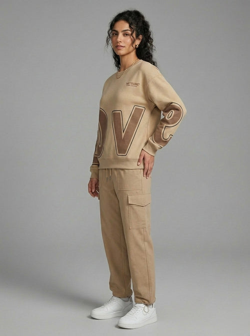 Beige Love Sweatshirt