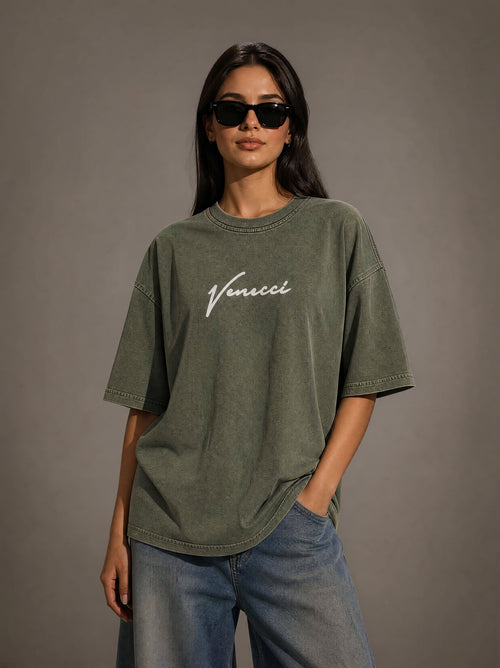 Stone green love t-shirt