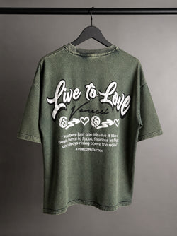 Stone green love t-shirt