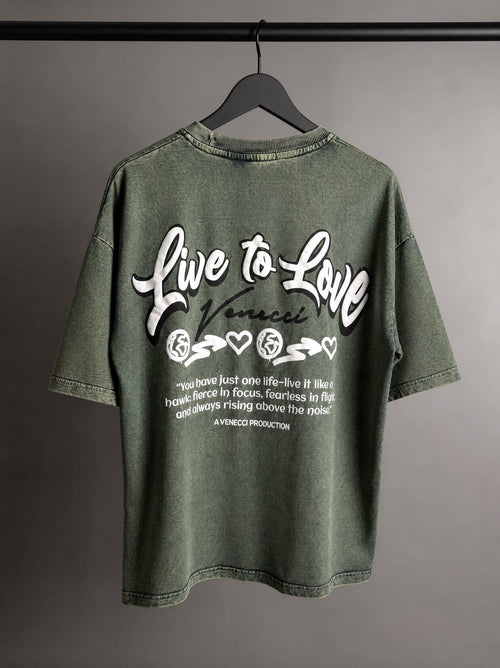 Stone green love t-shirt