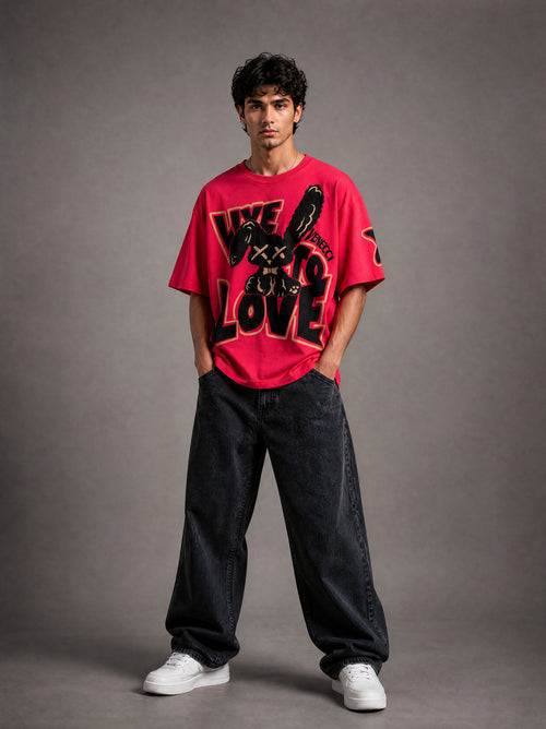 Red Live To Love T-shirt