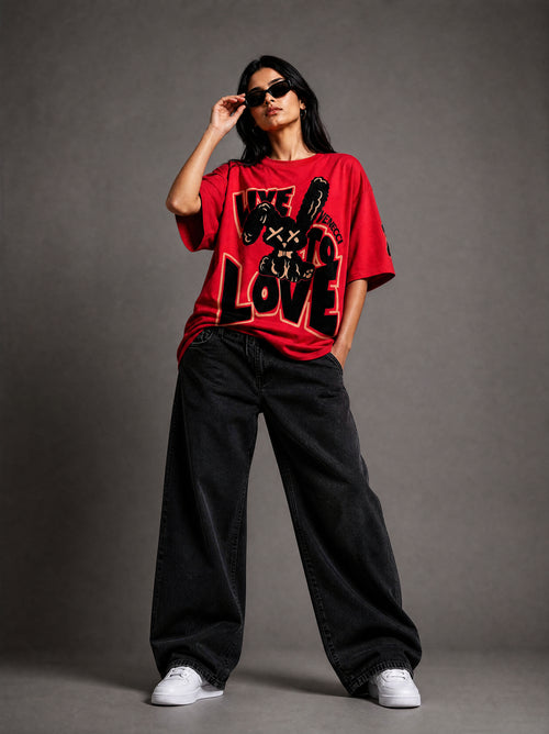 Red Live To Love T-shirt