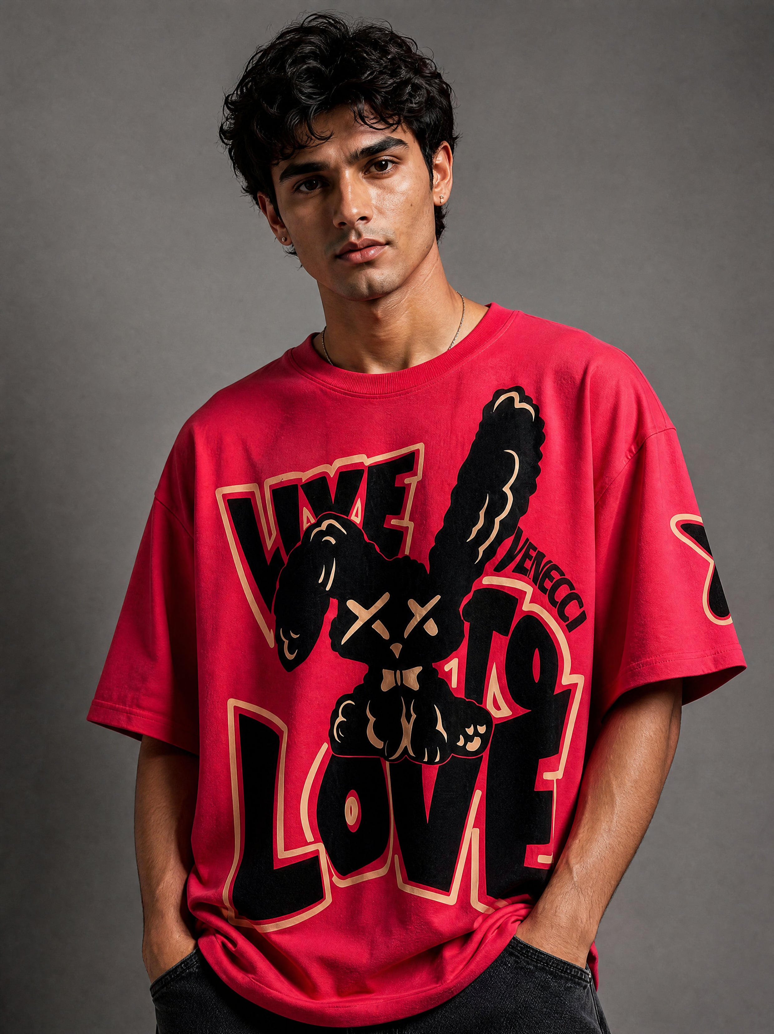 Red Live To Love T-shirt – VENECCI