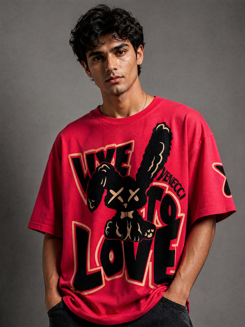 Red Live To Love T-shirt