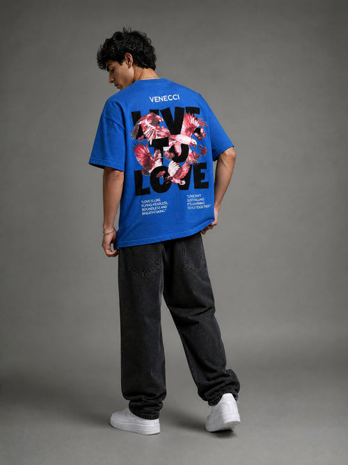 Blue Live to love T-shirt