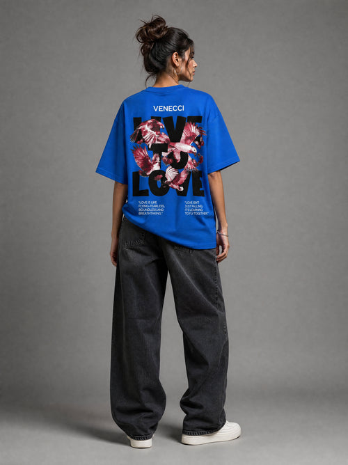 Blue Live to love T-shirt